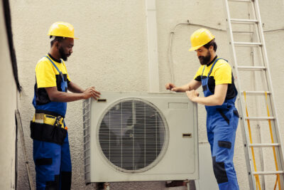 rsz technicians teamworking on hvac system utc x